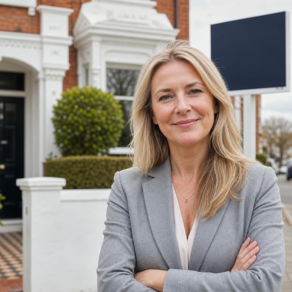 Representative evaluating a house