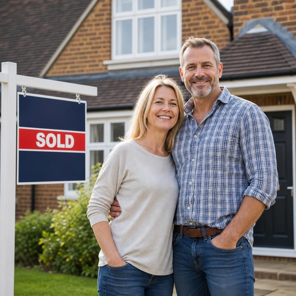 Happy seller after transaction