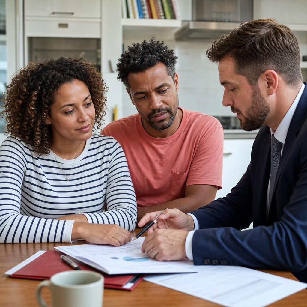 Exchange of keys after a successful property sale