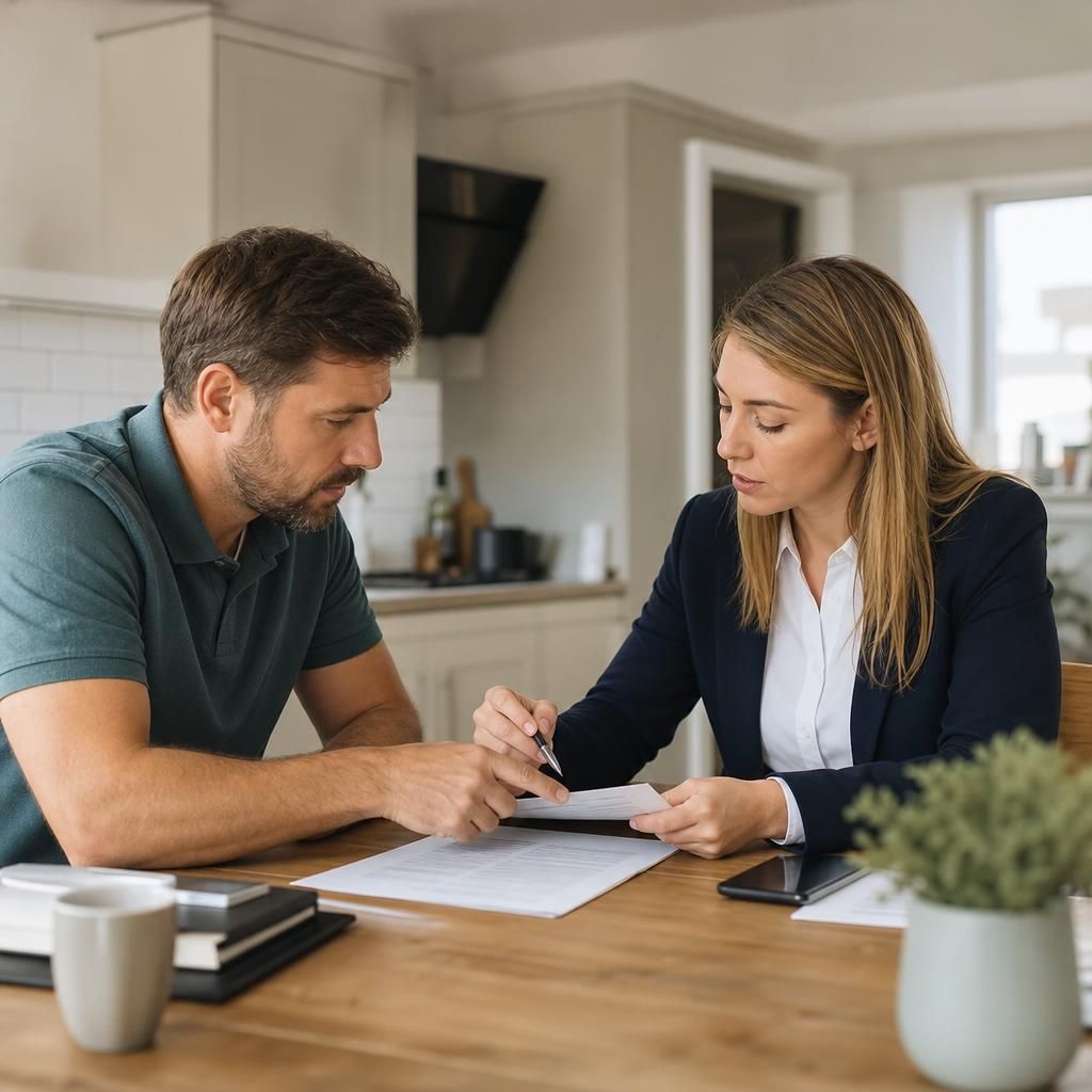Satisfied home seller after a successful cash transaction
