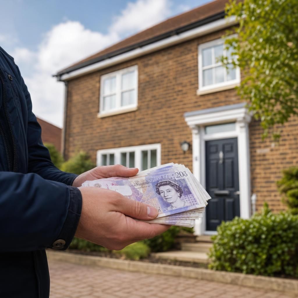 A person handling estate papers