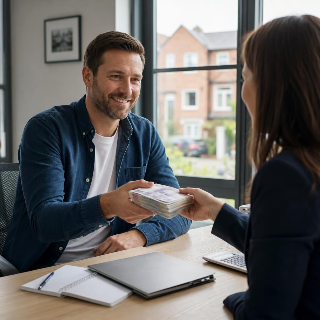 Homeowner receiving cash offer