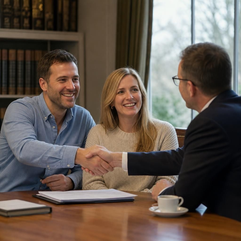 Keys being handed over during a property sale