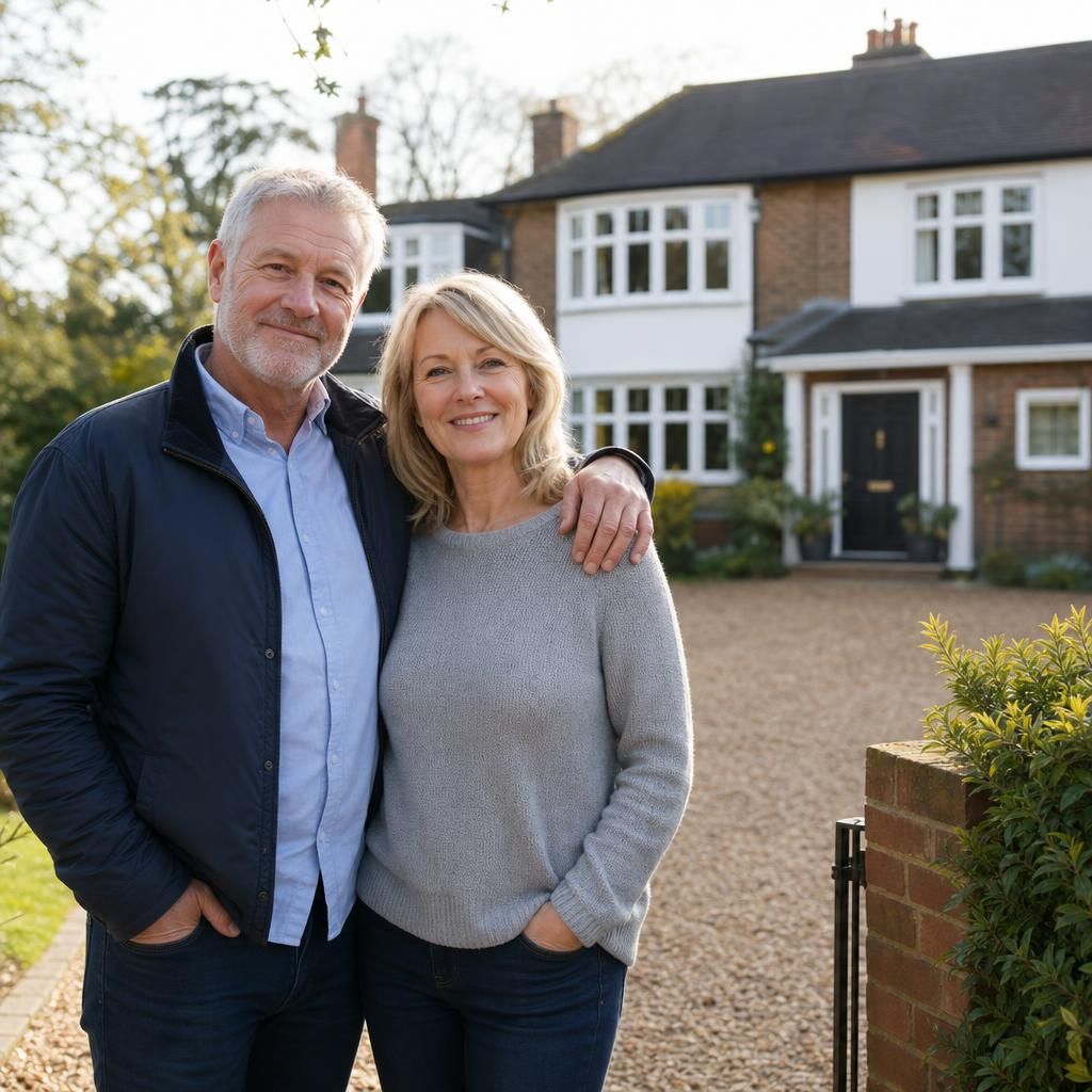Woman celebrating a successful property sale