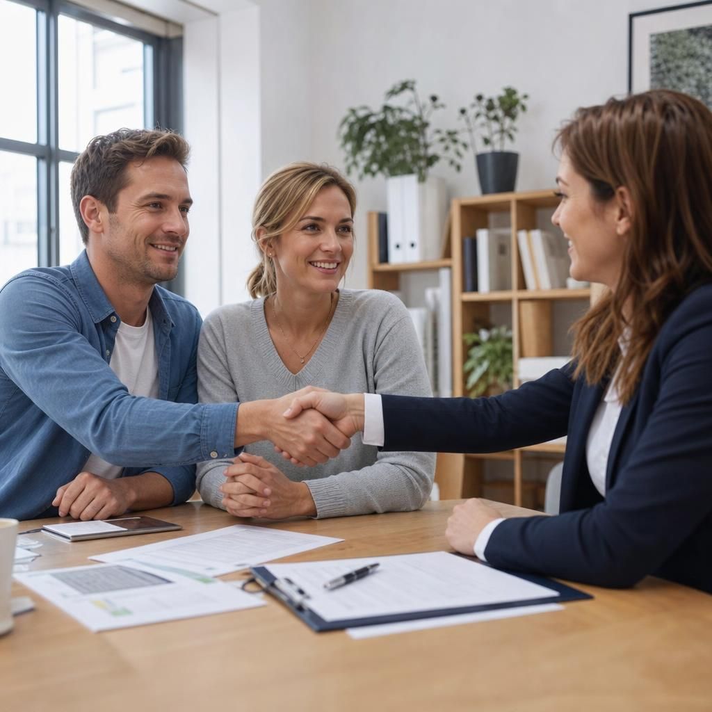 Person signing home sale paperwork