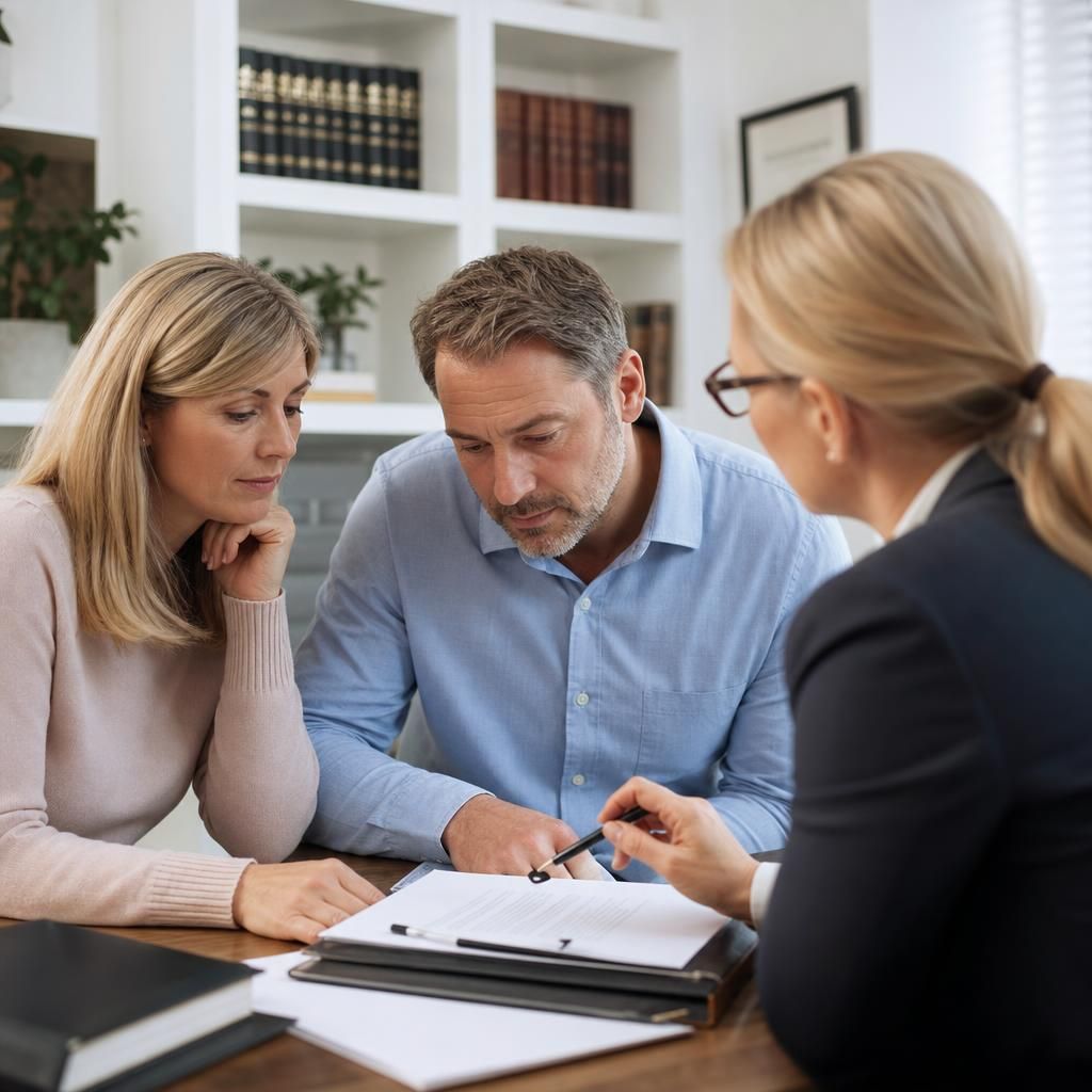 Client discussing property valuation with a legal advisor