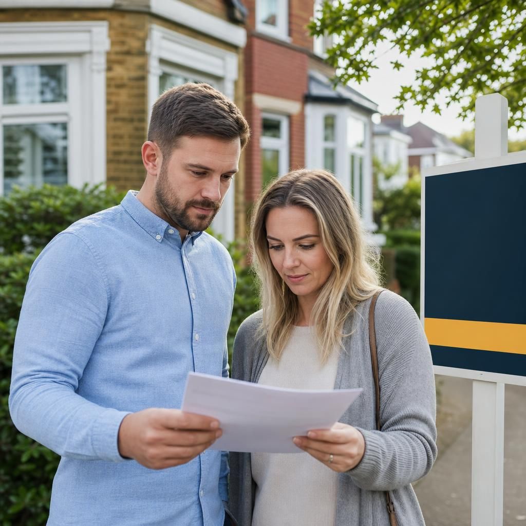 Exterior of a home with a 'sold' sign post repossession