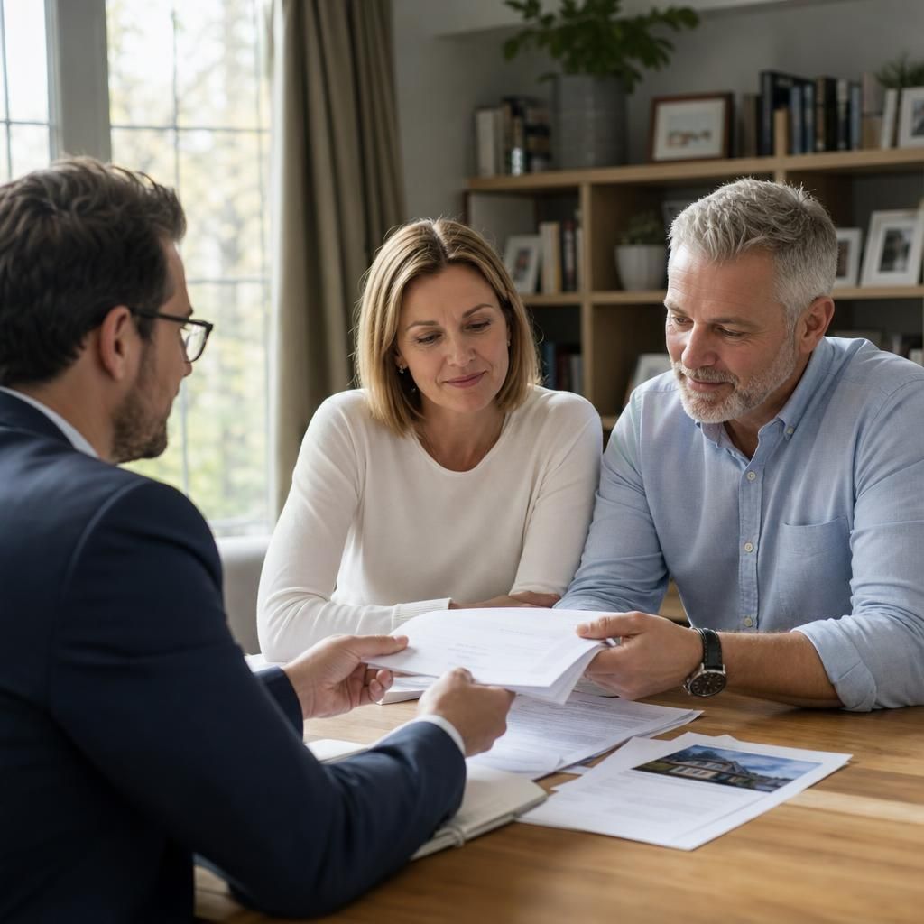 Family receiving payment for inherited property