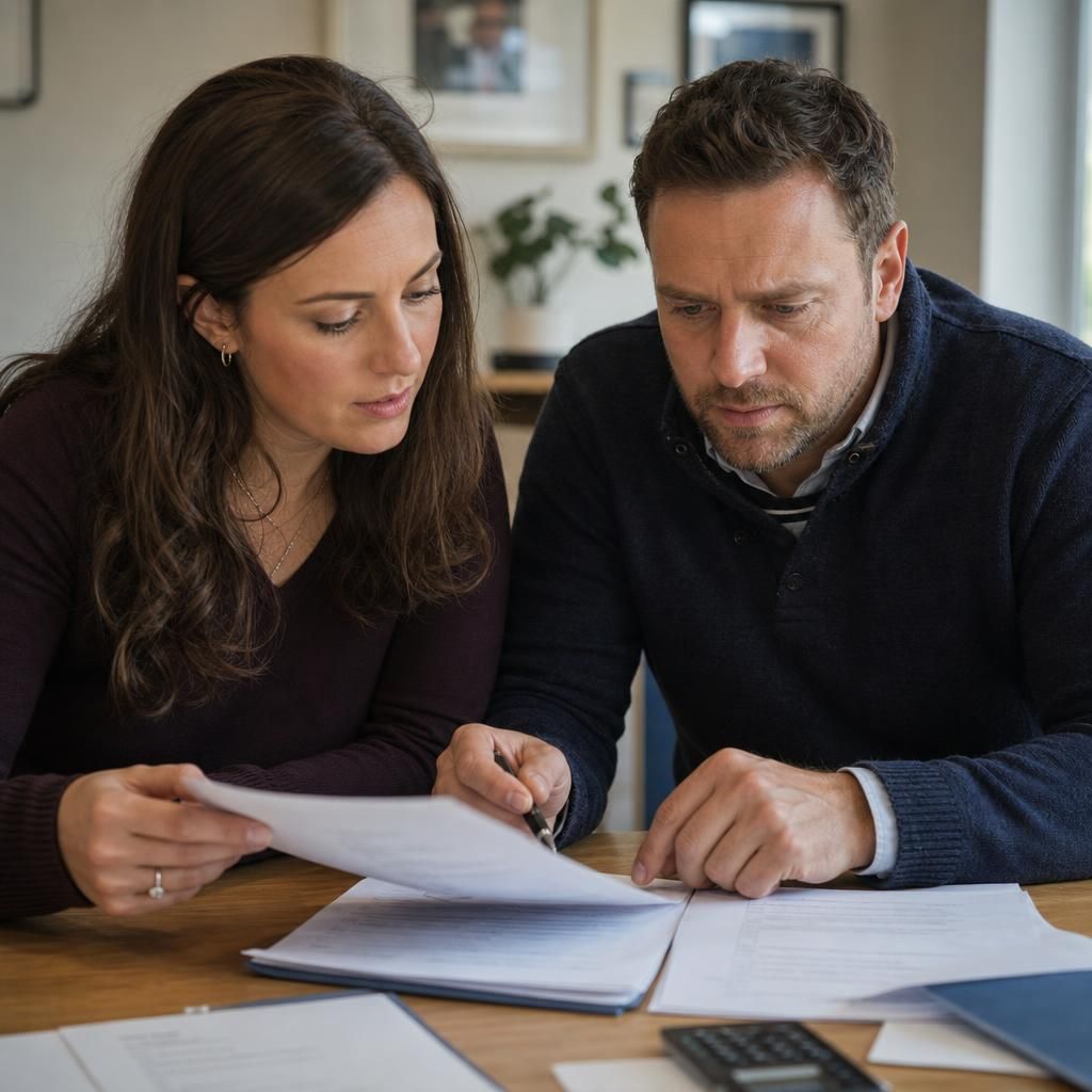 House with mortgage paperwork