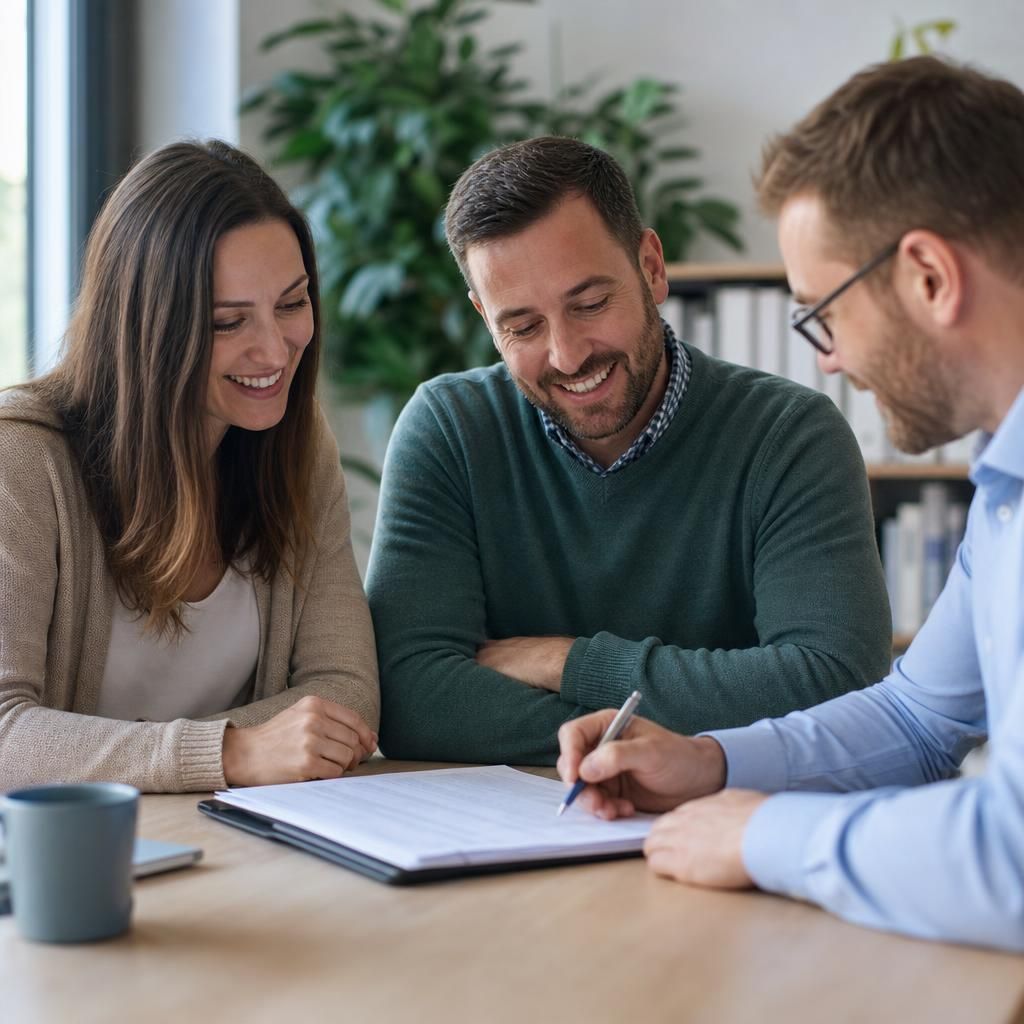 Satisfied seller after completing a successful house sale