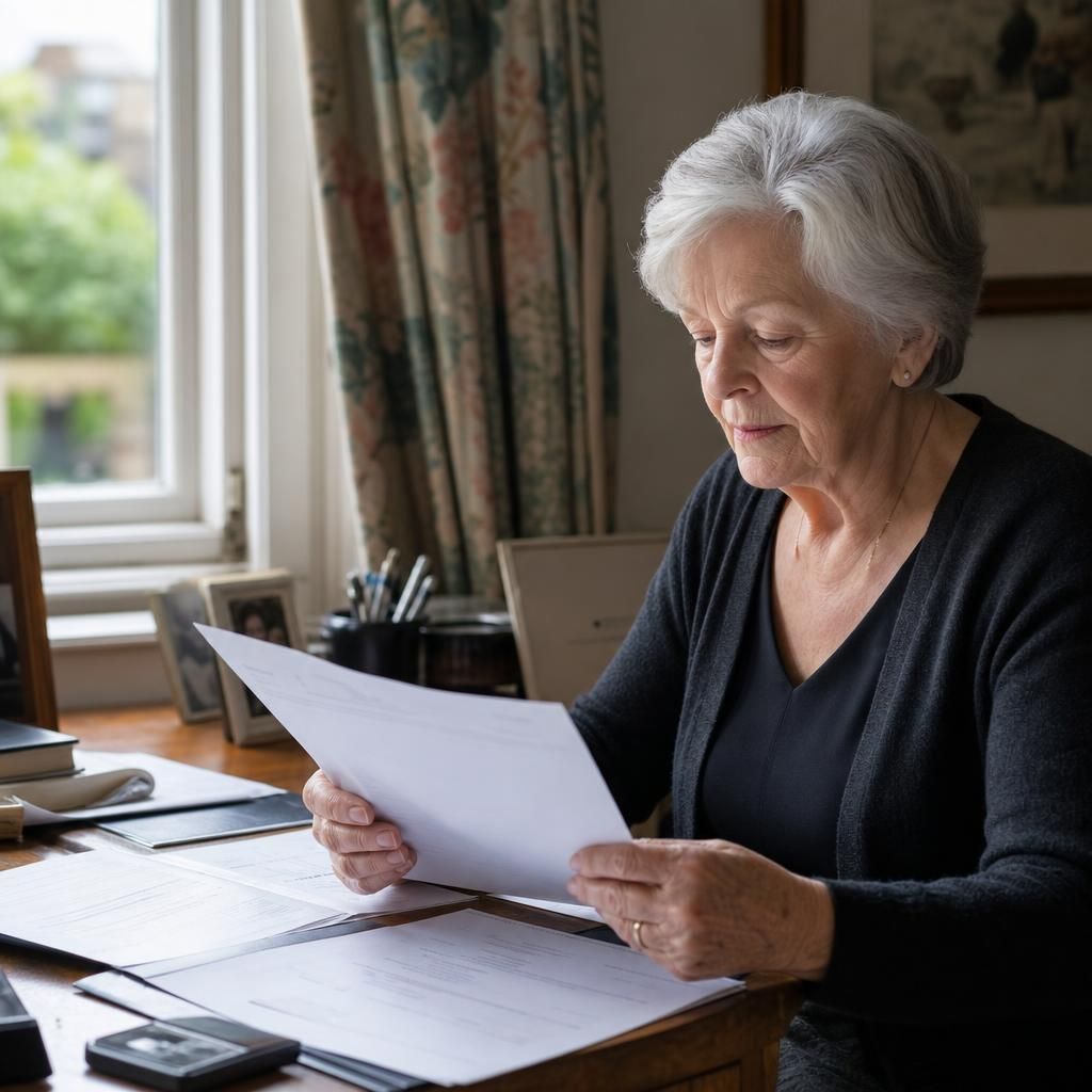 Filling out a probate application form