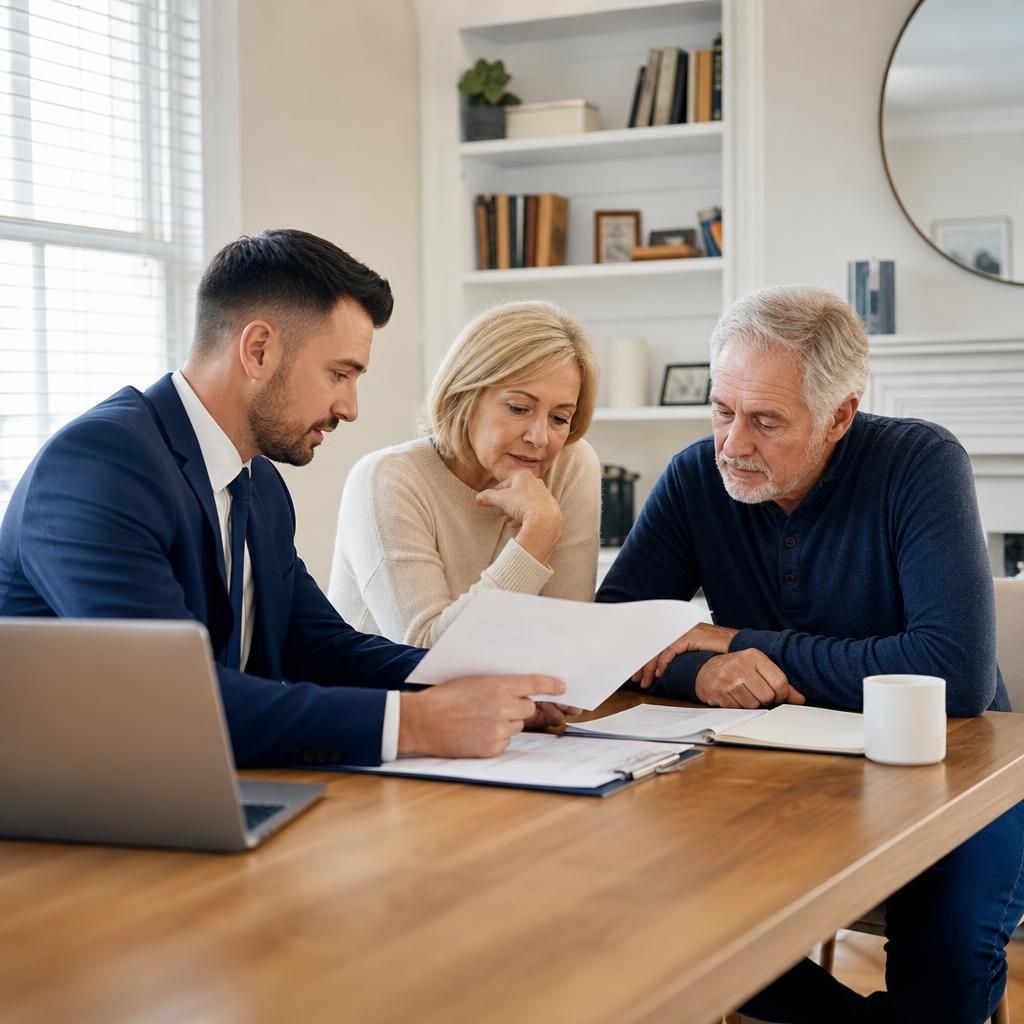 Advisor speaking with clients