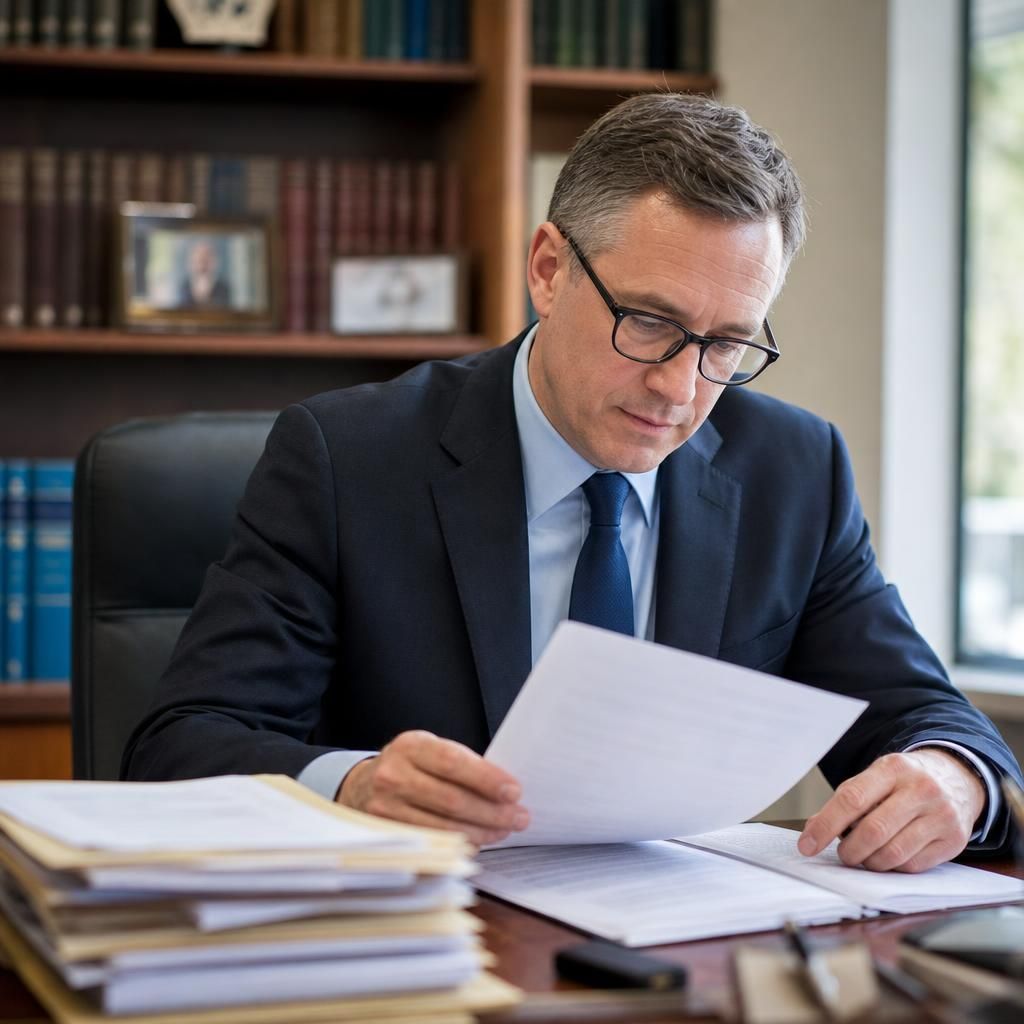 Lawyer mediating between two parties during a dispute