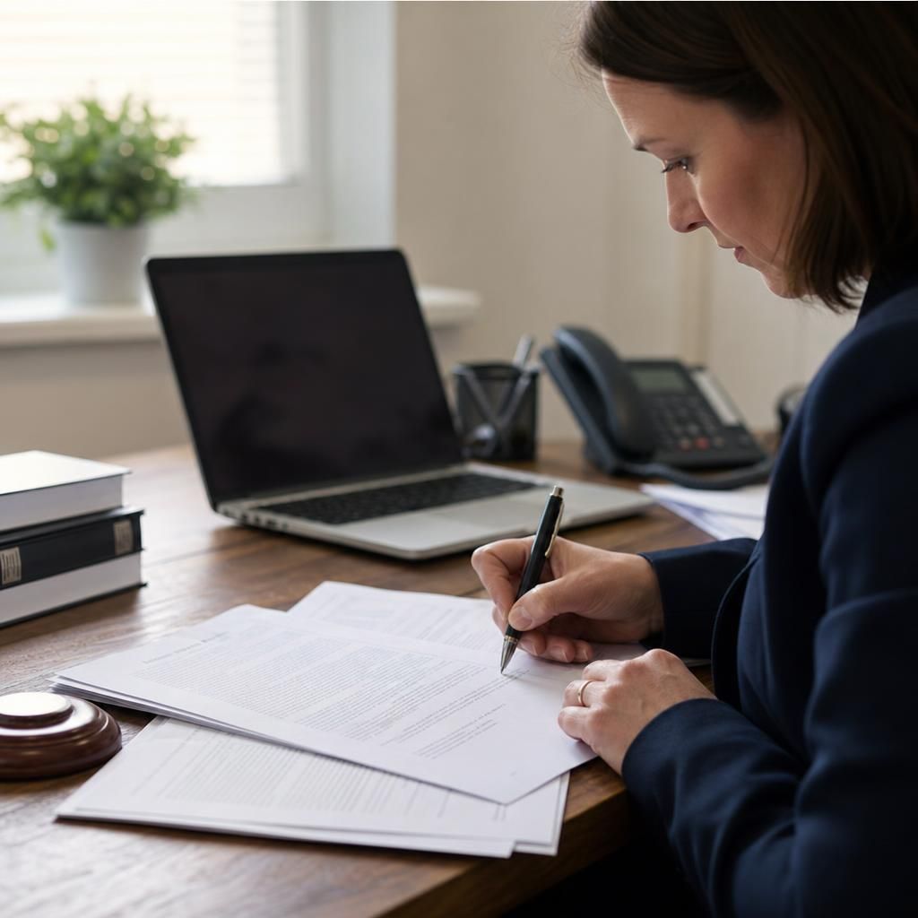Stack of legal documents for probate