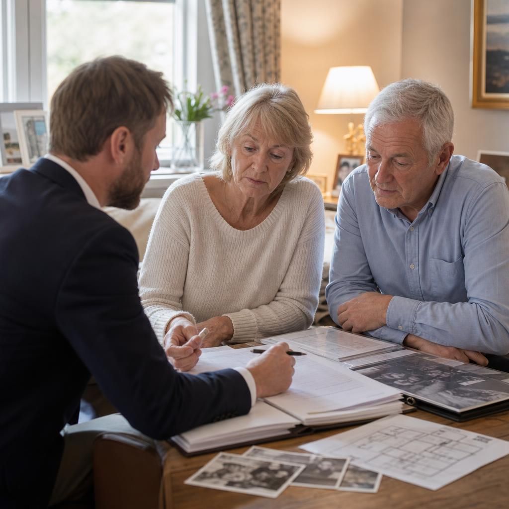 Person reviewing financial documents