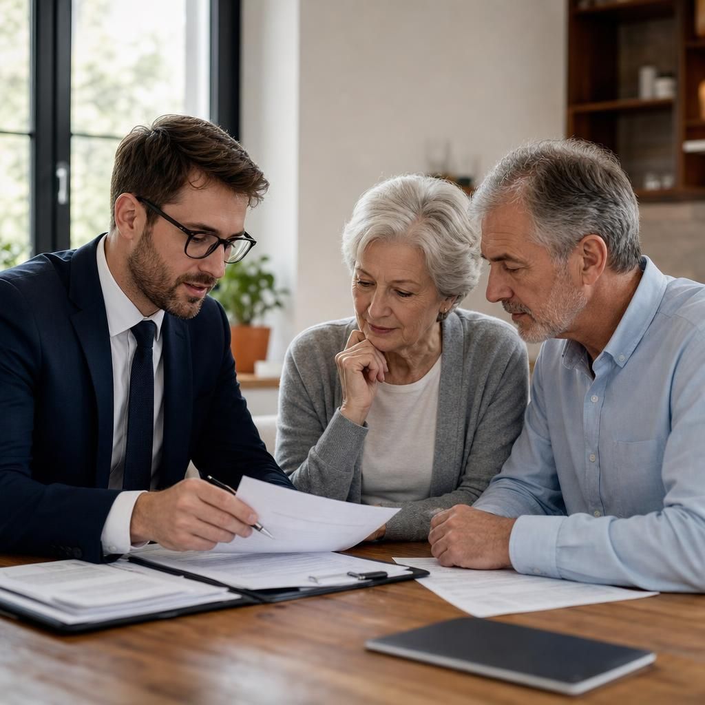An appraiser assessing a house