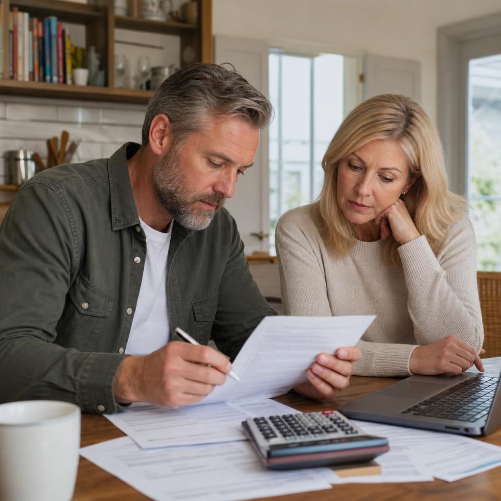 Calculator and financial documents
