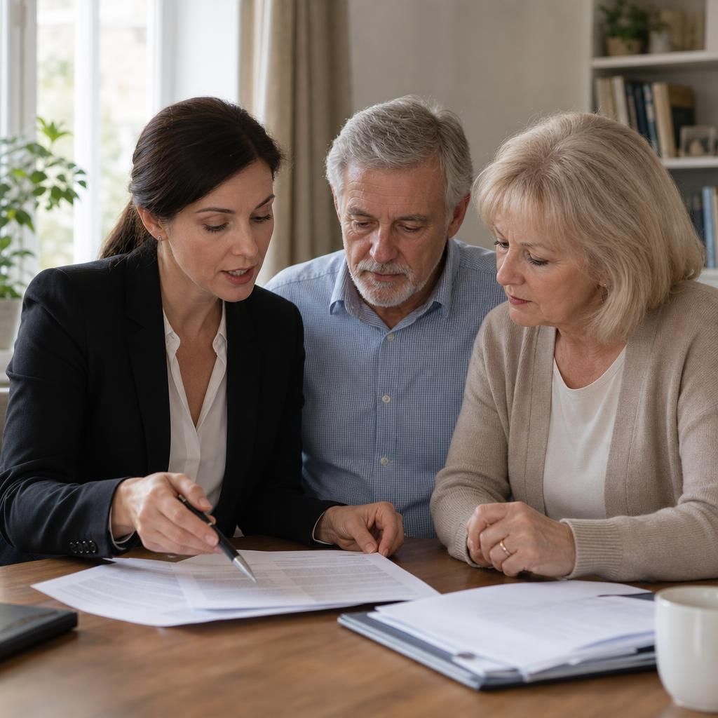 Real estate cash offer being presented to a client