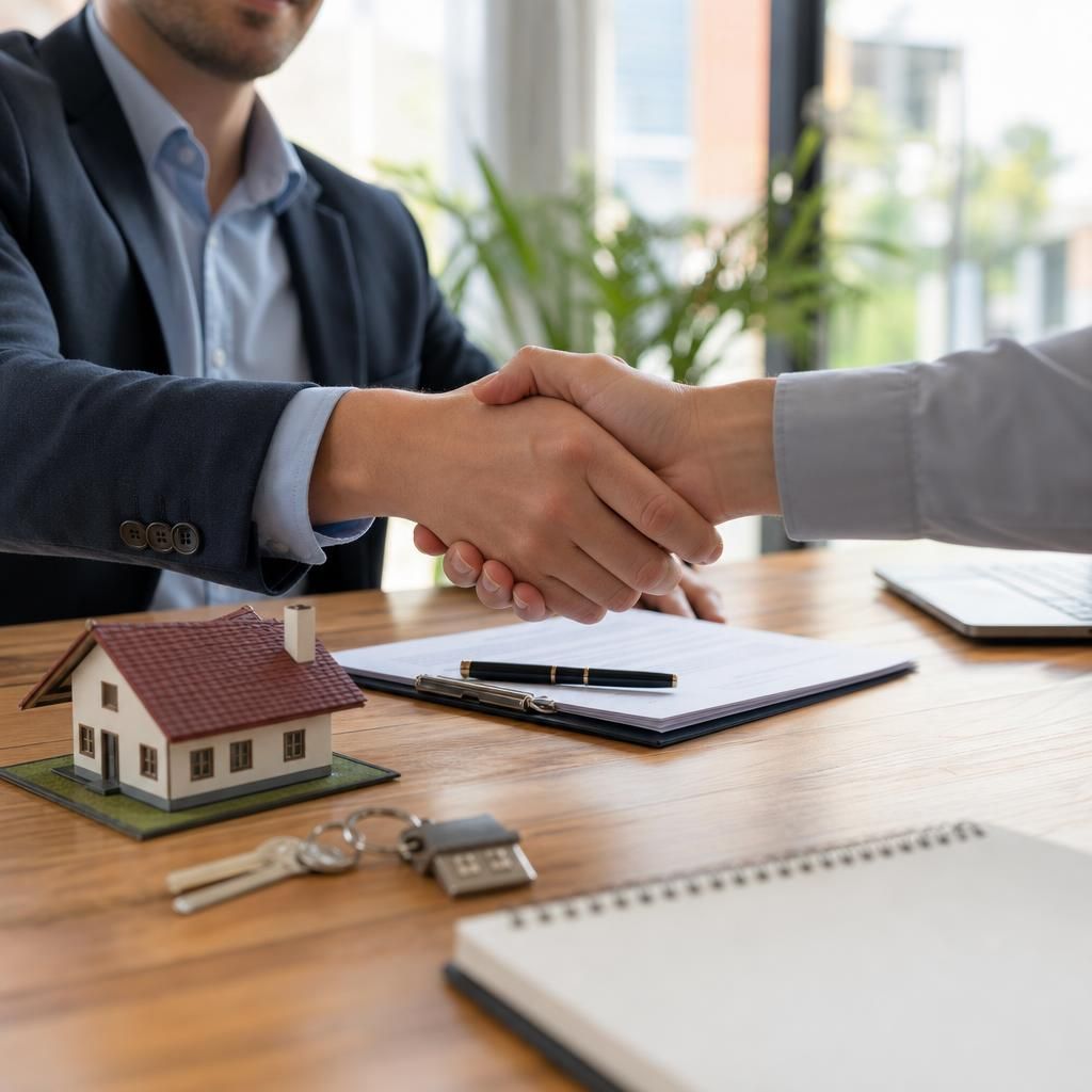 A handshake representing a seamless property transaction